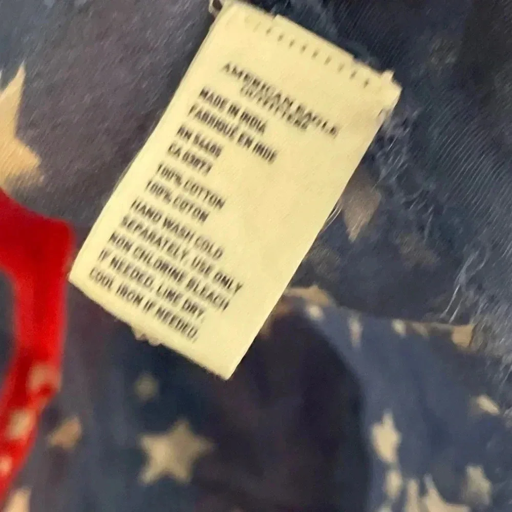 American Eagle red/blue and white flag scarf OS